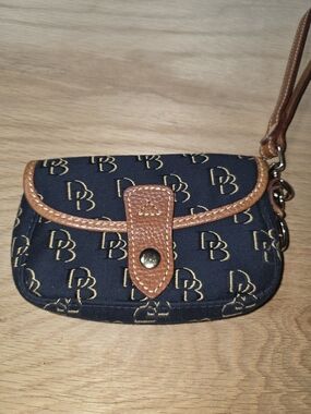 Dooney & Bourke Navy Signature Wristlet